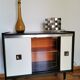 Meuble bar vintage sur roulettes