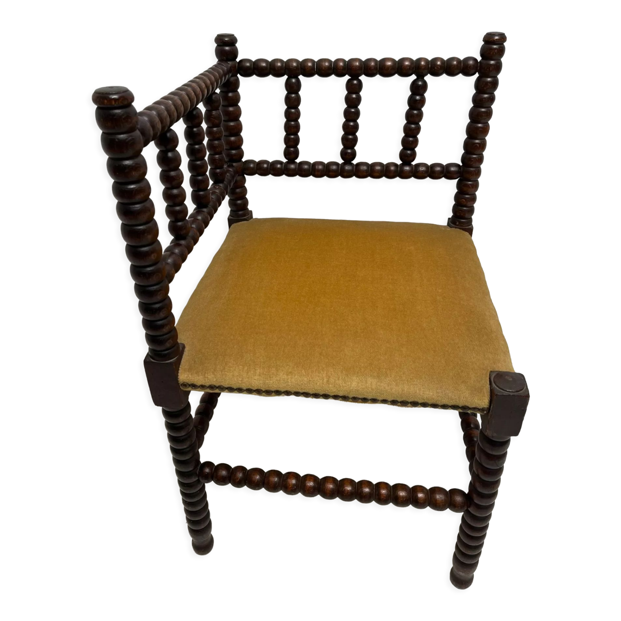 Corner chair wood turned 50s-60s
