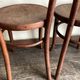 Set of 4 Fischel bistro chairs in bent wood gendarme hat 1920