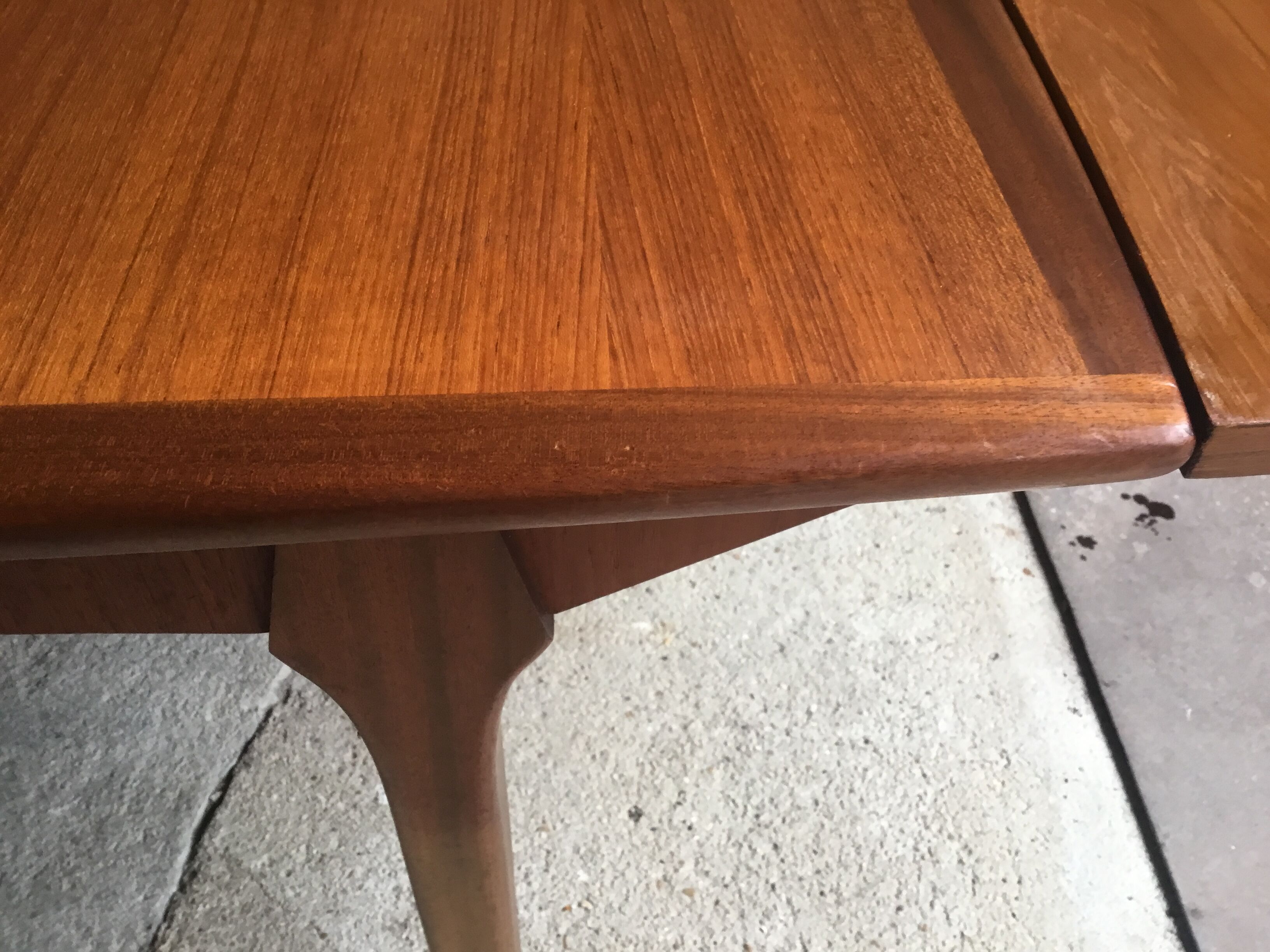 Scandinavian teak dining table S.RM. with extensions 1960