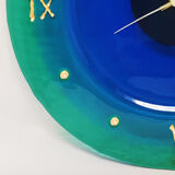 1960s Wall Clock in Murano Glass by "Cà Dei Vetrai". Made in Italy