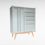 Wardrobe chest of drawers vintage compass feet 1950