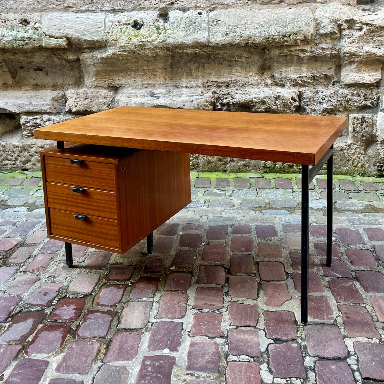 Desk with drawers by Jacques Hitier published by Charron