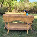 Wicker, rattan coffee table