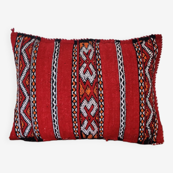 Red Moroccan Kilim Berber cushion