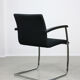 Vintage black fabric bauhaus office chair, 90s