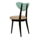 Beige and green mixed wool heart-shaped chair, mid-century, Europe, 1960s.