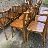 (Lot) 13 Stamped Baumann Chairs