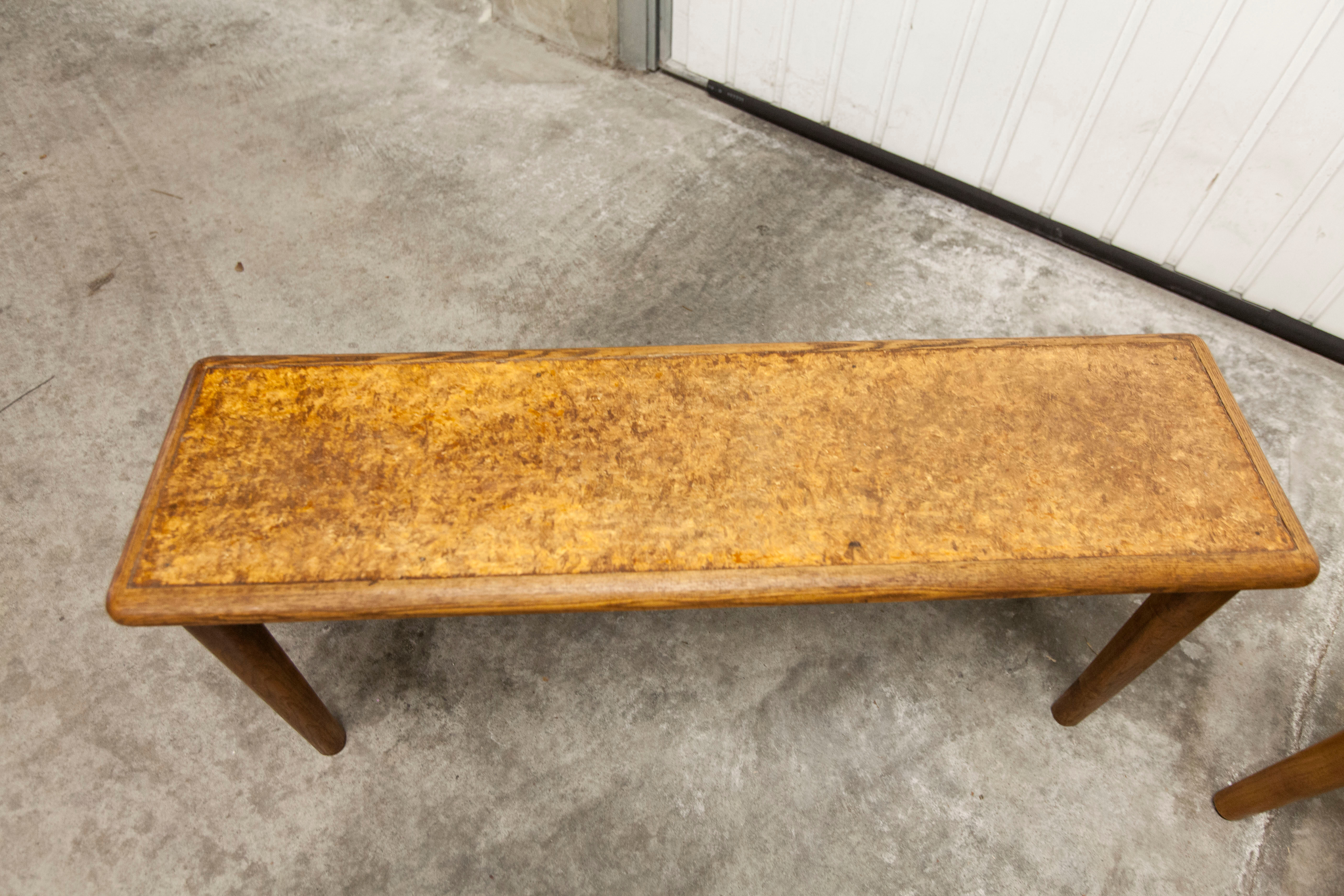 Paire de bancs enfant ou porte plante artisanal 1960