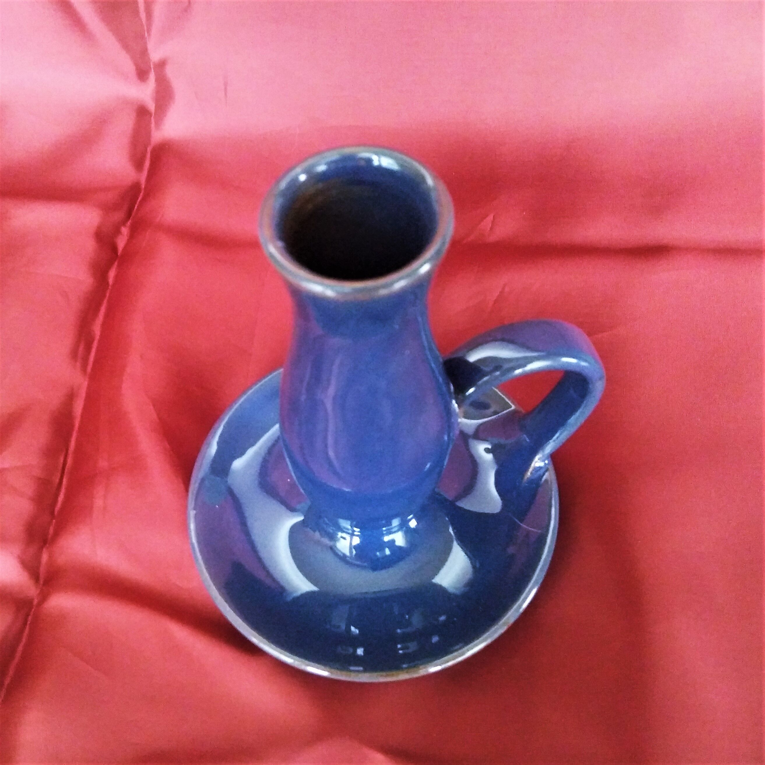 Handmade hand candle holder signed Malarmey vintage 50/60