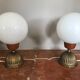 Pair of Art Deco opaline lamps