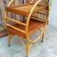Rolling table in rattan