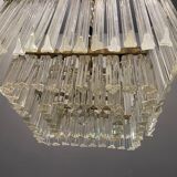Italian Murano Glass Prism Triedri Chandelier Lamp