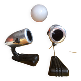 Pair of Hanau lamps, streamline design