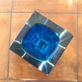 Blue Sommerso Murano vase