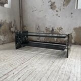 Coffee table year 80 Italian marble and glass