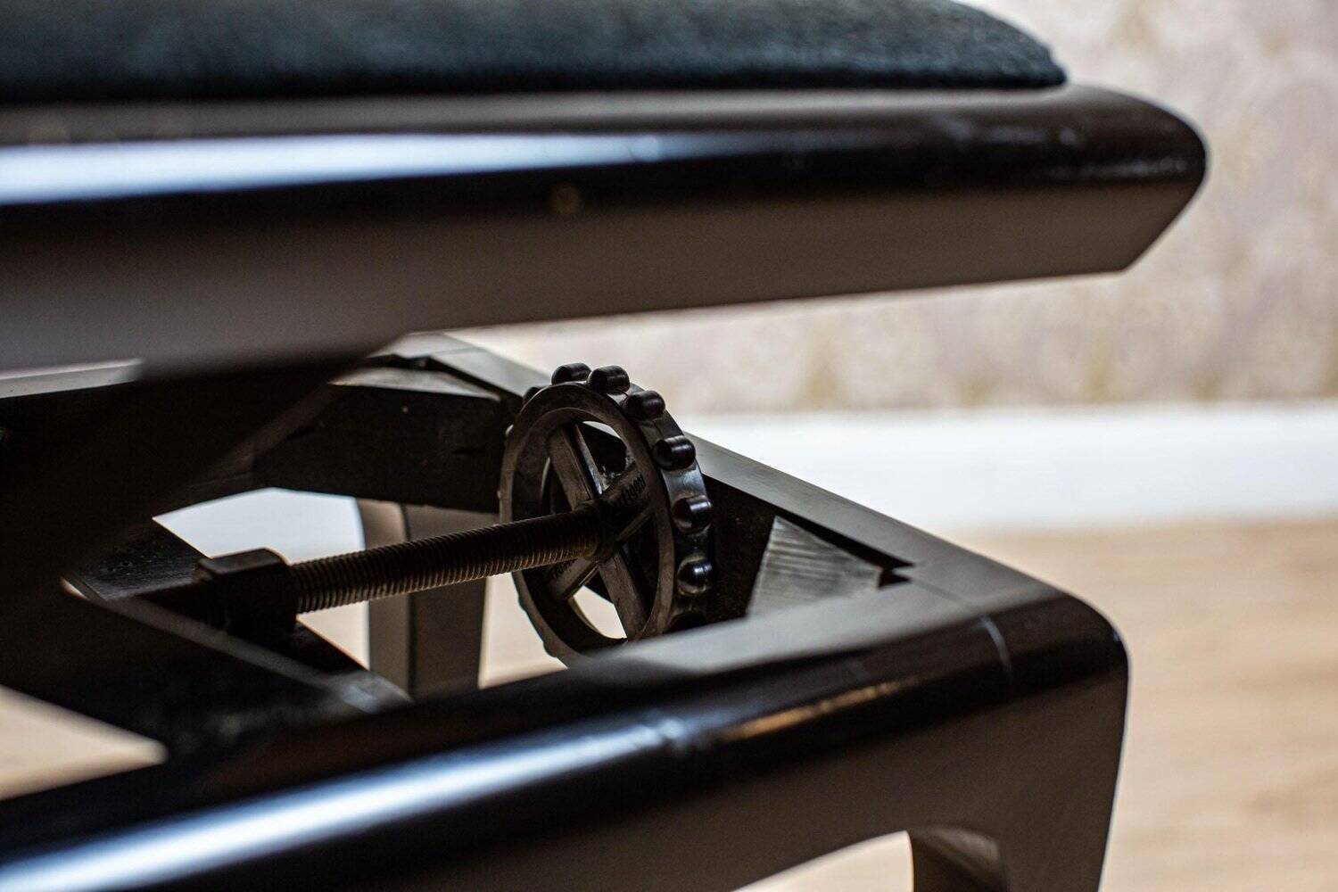 Black Piano Stool, 1950s