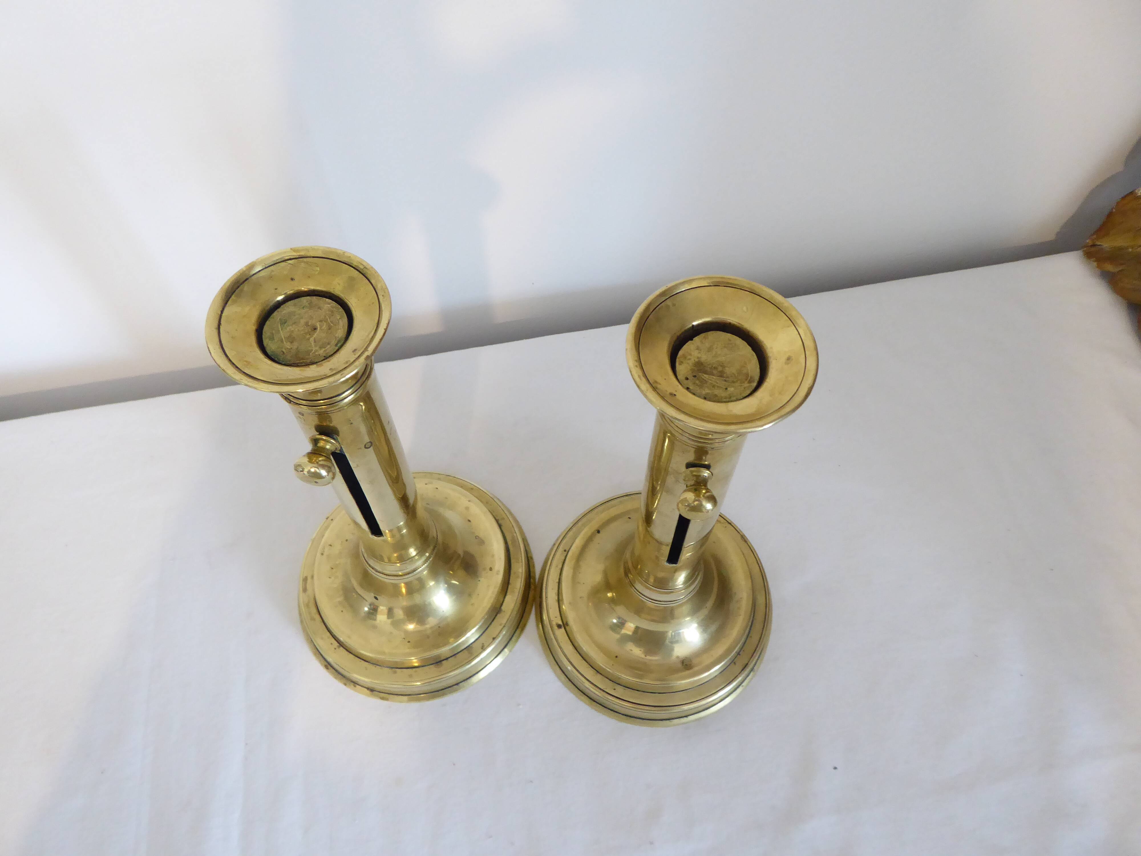 Pair of brass candlesticks
