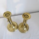 Pair of brass candlesticks