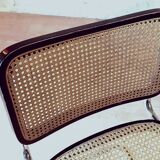 Set of 5 B32 Cesca chairs black lacquer by Marcel Breuer 80s Made in Italy
