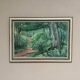 Original Swedish Oil on Canvas – "Path through the Forest" by H.J. Larsson – Signed, Vintage and Framed – 70 x 50 cm (27.5 x 19.6 inches)