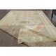 Vintage Turkish Oushak Handmade Wool Cotton Orange Runner Rug 129x290