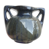 Sandstone vase enamelled art studio Jack Labrec