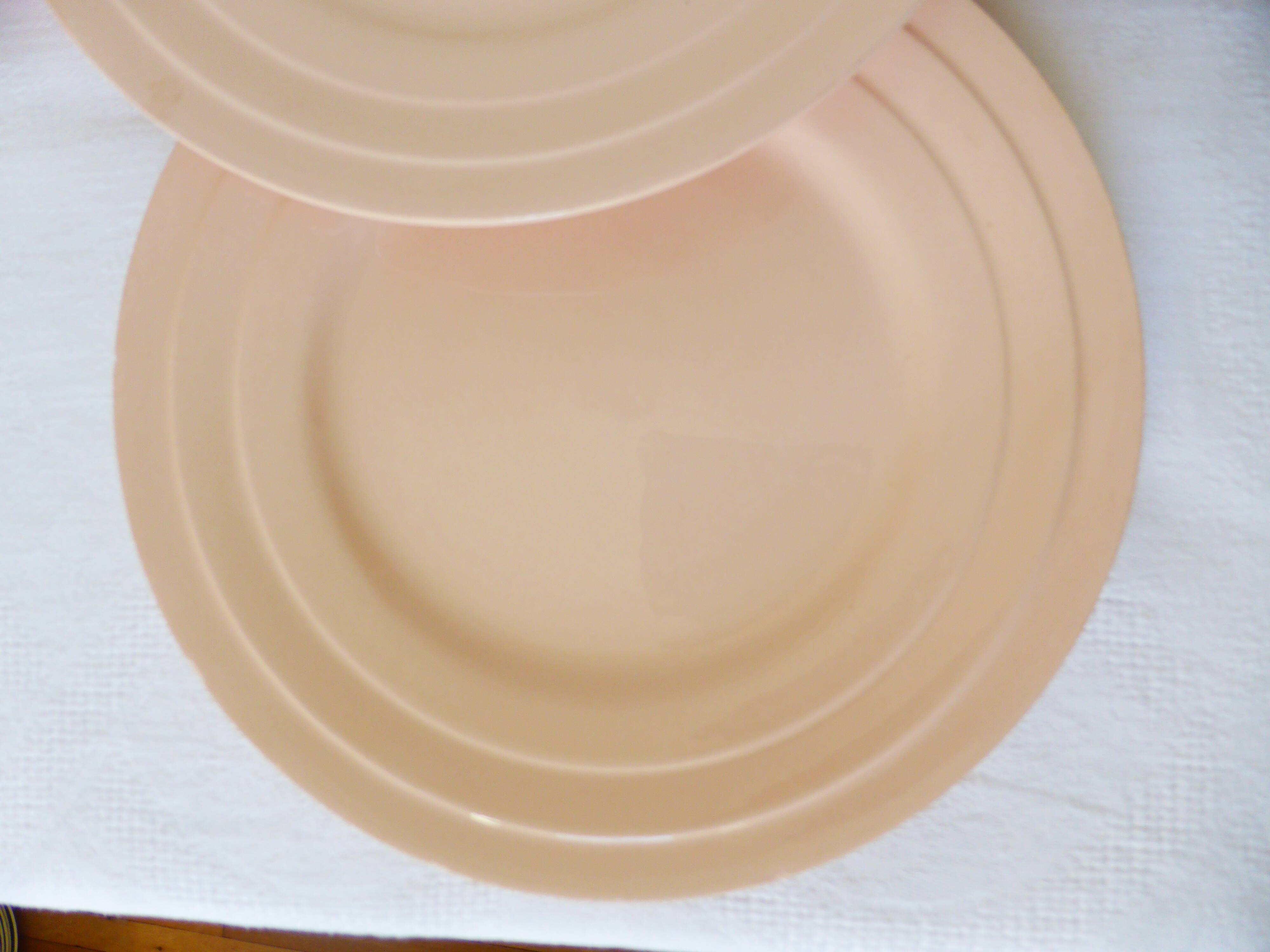 4 vintage art deco dessert plates 210685