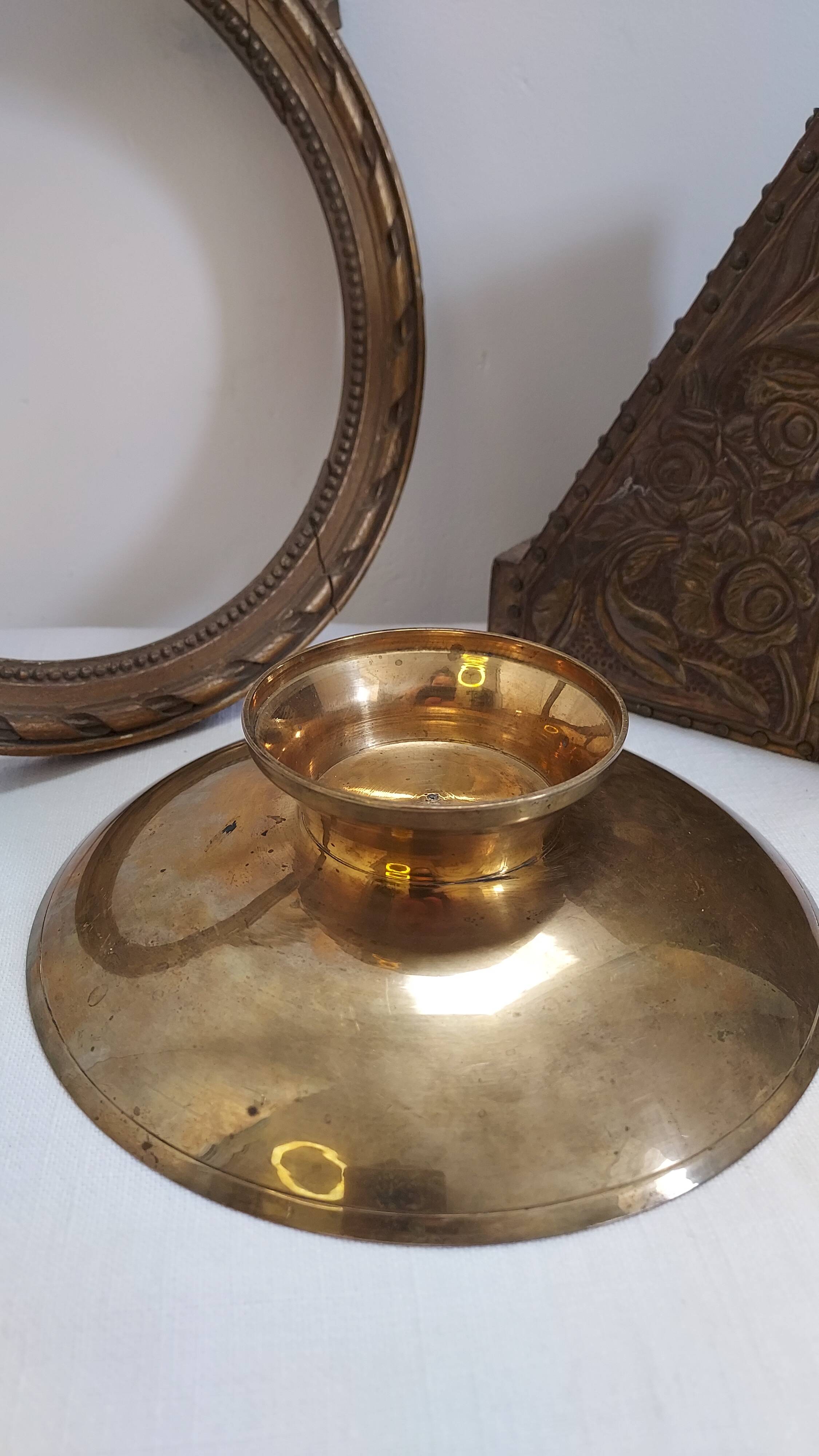 Antique brass bowl