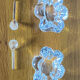 Pair of Daum crystal salt pots