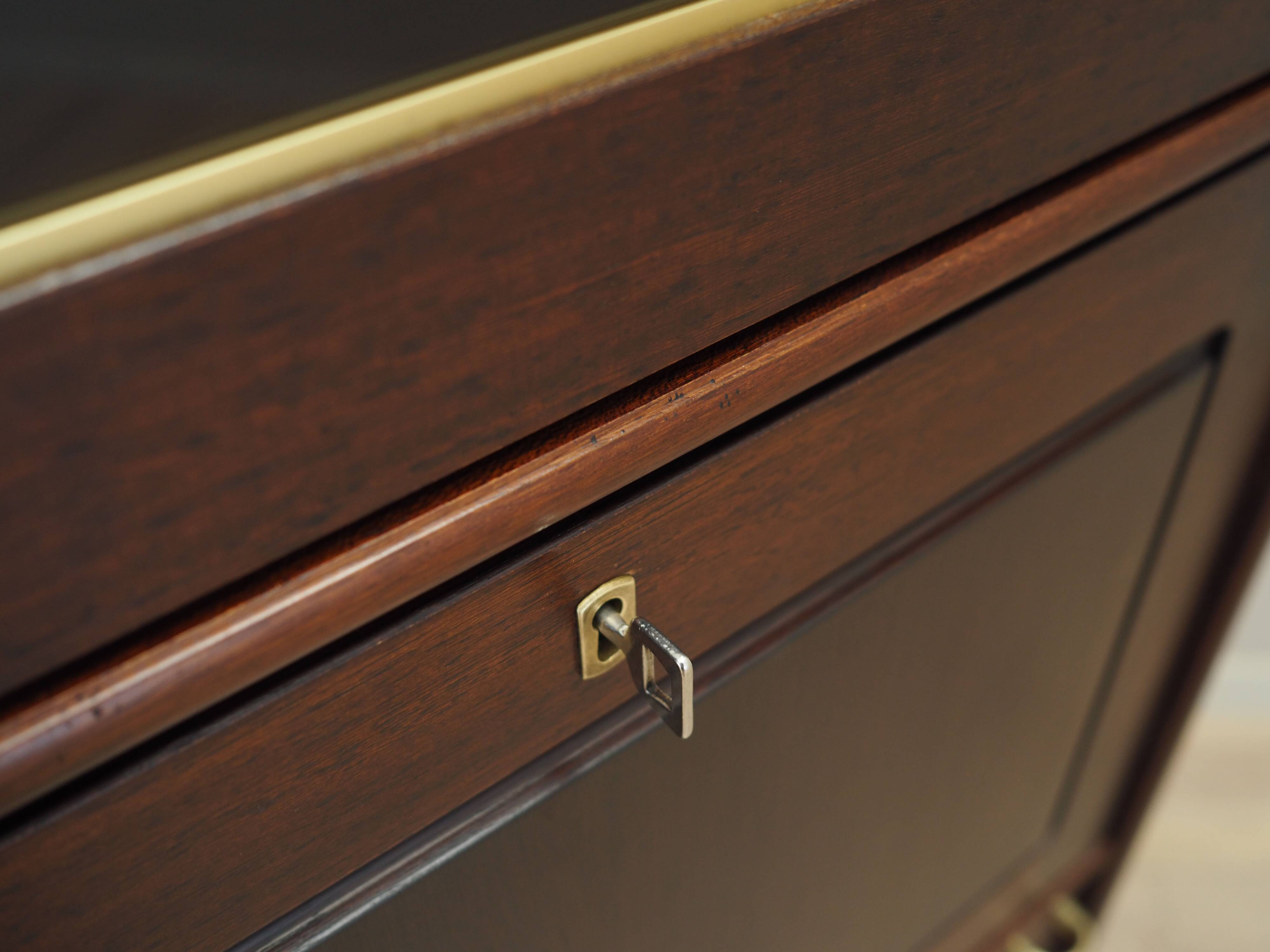 Mahogany showcase, Danish design, 1970s, production: Denmark