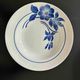 Set of 9 vintage deep plates with blue patterns.