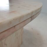 Italian marble oval coffee table, 1970's