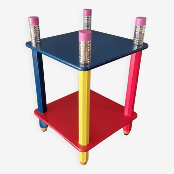 Table de chevet "crayon" Pierre Sala 1980.