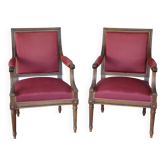 Paire de fauteuils de style louis xvi