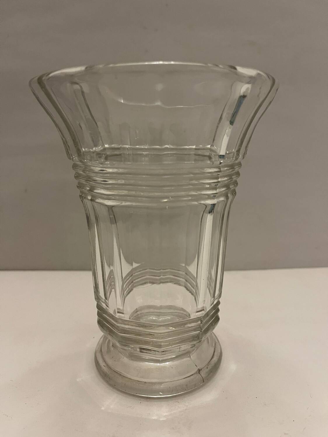 Vintage molded glass vase