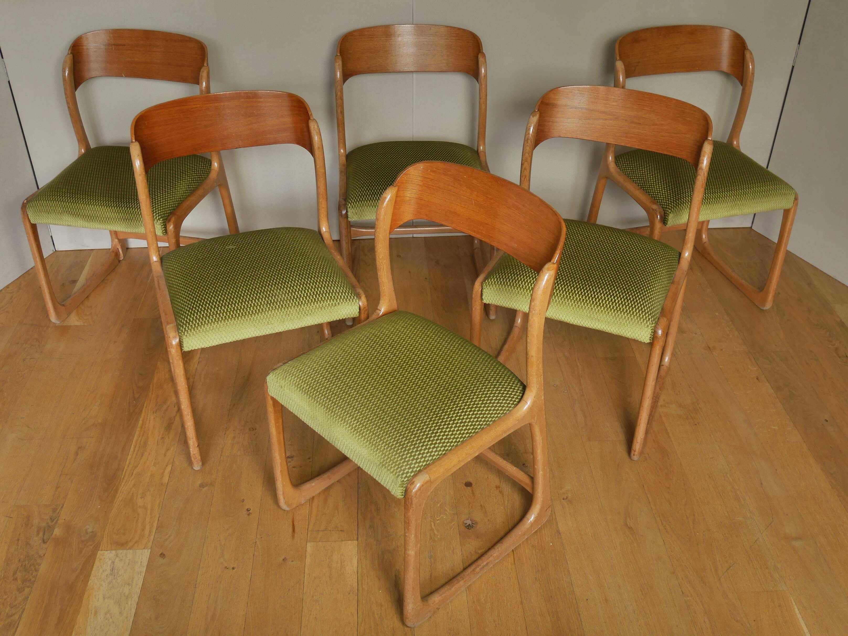 6 chairs slebaumann of the years 60