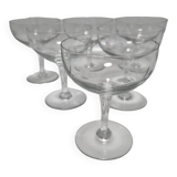 Set of 6 champagne glasses