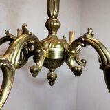 Lustre en bronze ancien 6 bras
