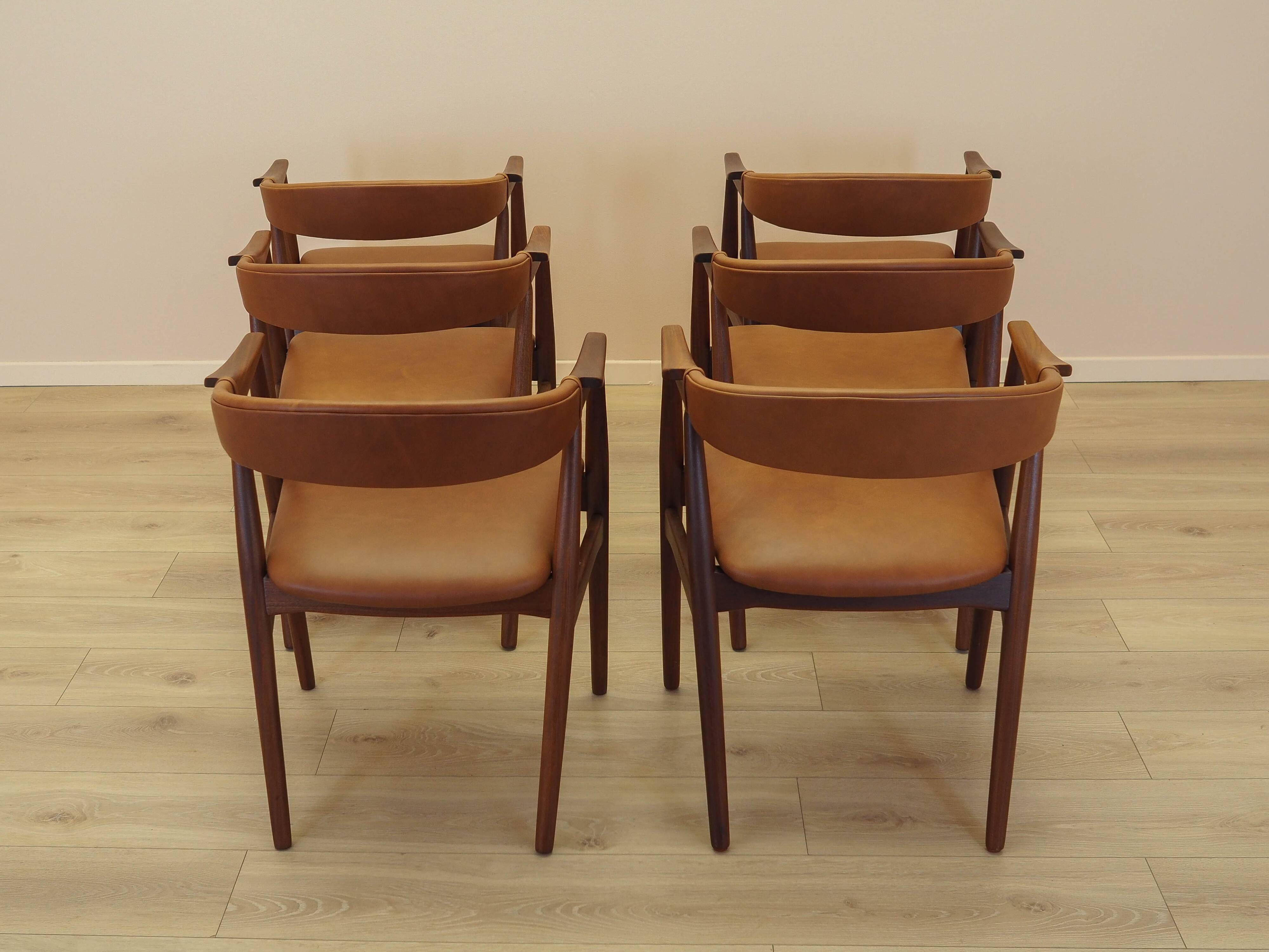 Set of six teak chairs, Danish design, 1970s, made in Denmark