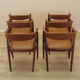Set of six teak chairs, Danish design, 1970s, made in Denmark