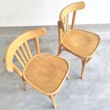 Lot 6 chairs bistro light wood