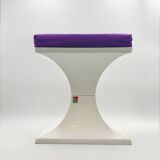 Space Age Stool by Flair – 1970s Dutch Design in White and Purple
