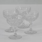 Set of 4 glass glasses