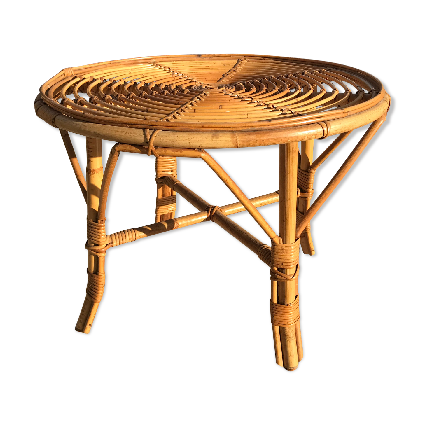Rattan coffee table