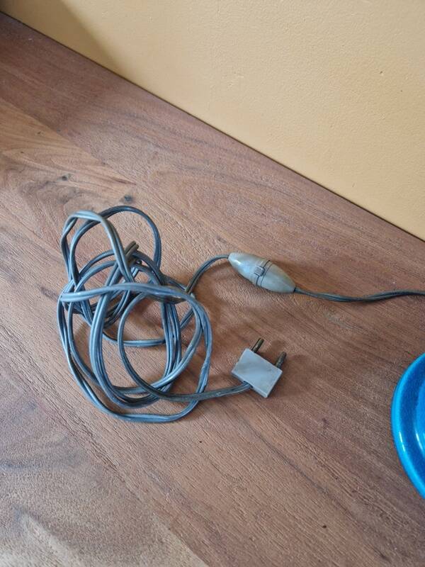 Pol Chambost (1906-1983) - Lamp base in blue crackled ceramic