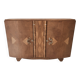 Art Deco curved walnut buffet with marquetry, 1930s