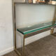 Console "G" by Belgochrom in brass and glass from the 1970s.