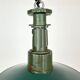 Industrial Green Enamel Pendant Lamp with Cast Aluminium Top, 1960