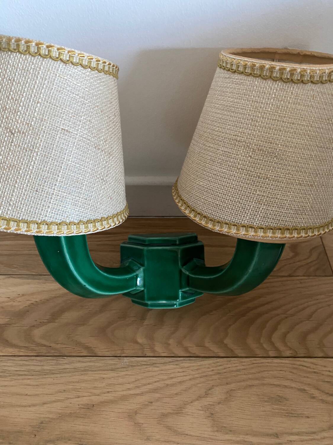 Pair of ceramic wall lights